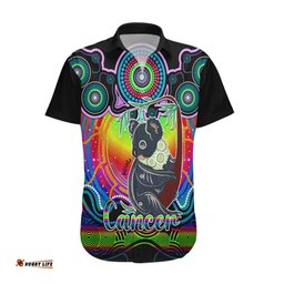 Personalised Australia Cancer Koala Zodiac Hawaiian Shirt Auz Astrology Aboriginal Rainbow
