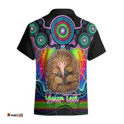 Personalised Australia Virgo Echidna Zodiac Hawaiian Shirt Auz Astrology Aboriginal Rainbow