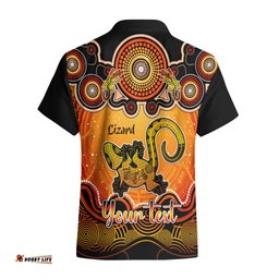 Personalised Australia Leo Lizard Zodiac Hawaiian Shirt Auz Astrology Aboriginal Red