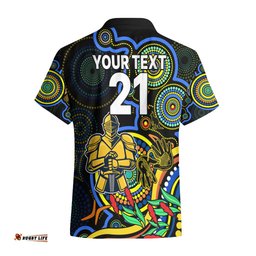 Custom Titans Rugby Aboriginal Art Hawaiian Shirt NAIDOC Indigenous Tribal