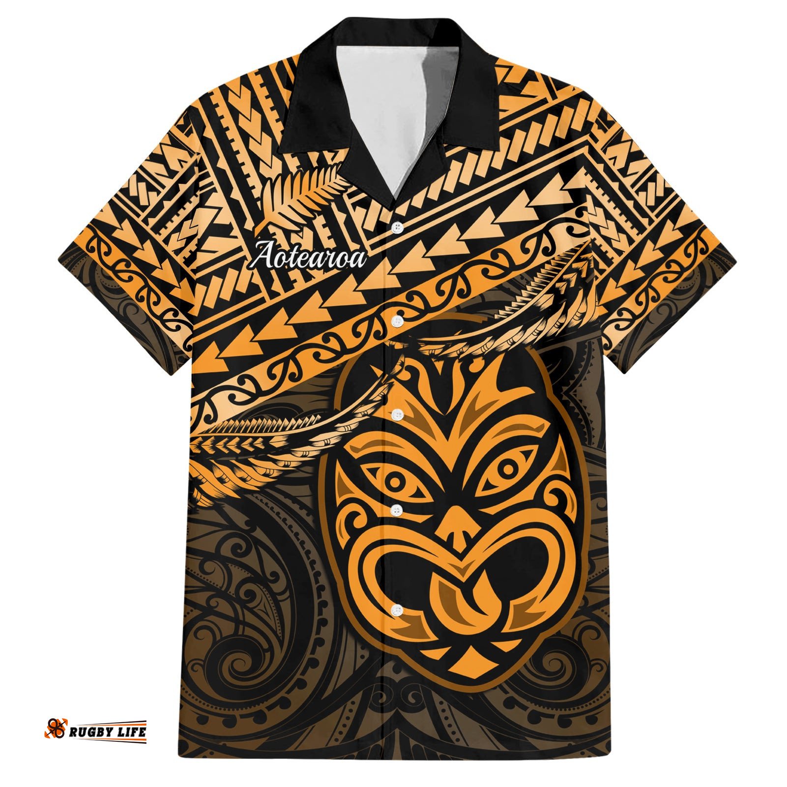 Matariki New Zealand Hawaiian Shirt Maori New Year Tiki Gold Version