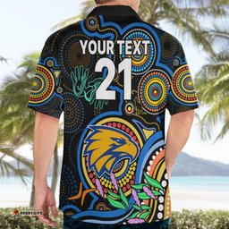 Custom Eagles Football Aboriginal Art Hawaiian Shirt NAIDOC Indigenous Tribal