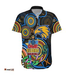 Custom Eagles Football Aboriginal Art Hawaiian Shirt NAIDOC Indigenous Tribal