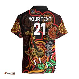 Custom Dolphins Rugby Aboriginal Art Hawaiian Shirt NAIDOC Indigenous Tribal