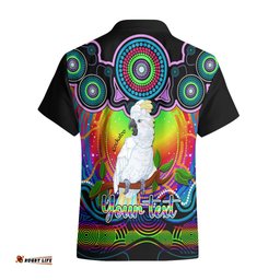 Personalised Australia Libra Cockatoo Zodiac Hawaiian Shirt Auz Astrology Aboriginal Rainbow
