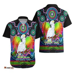 Personalised Australia Libra Cockatoo Zodiac Hawaiian Shirt Auz Astrology Aboriginal Rainbow