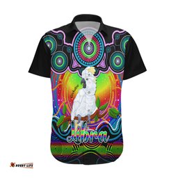 Personalised Australia Libra Cockatoo Zodiac Hawaiian Shirt Auz Astrology Aboriginal Rainbow