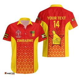 Personalised Zimbabwe Cricket Hawaiian Shirt Go Chevrons Dynamic Version