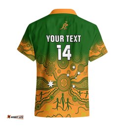 Personalised Australia Rugby Hawaiian Shirt Go Wallaroos Pacific Indigenous Version