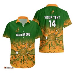 Personalised Australia Rugby Hawaiian Shirt Go Wallaroos Pacific Indigenous Version
