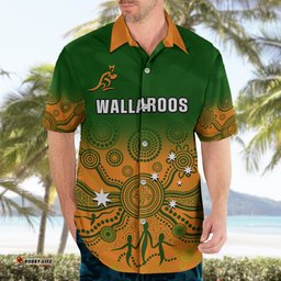 Personalised Australia Rugby Hawaiian Shirt Go Wallaroos Pacific Indigenous Version