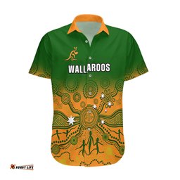 Personalised Australia Rugby Hawaiian Shirt Go Wallaroos Pacific Indigenous Version