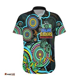 Custom NAIDOC Week Hawaiian Shirt Indigenous Tribal Ver.02 Aqua
