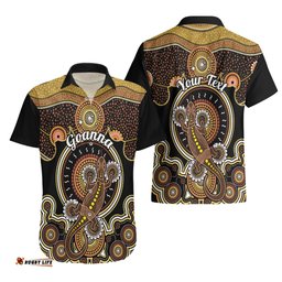 Personalised Australian Astrology Hawaiian Shirt Aboriginal Goanna Zodiac Sign