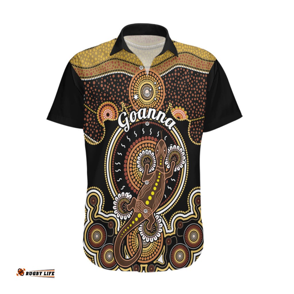 Personalised Australian Astrology Hawaiian Shirt Aboriginal Goanna Zodiac Sign