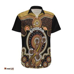 Personalised Australian Astrology Hawaiian Shirt Aboriginal Goanna Zodiac Sign