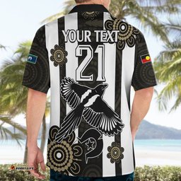 Custom Text And Number NAIDOC Collingwood Football Hawaiian Shirt Proud To Be Magpies Aboriginal Version