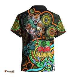 Tigers Rugby Aboriginal Art Hawaiian Shirt NAIDOC Indigenous Tribal