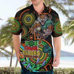 Tigers Rugby Aboriginal Art Hawaiian Shirt NAIDOC Indigenous Tribal