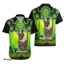 Personalised Australia Cancer Koala Zodiac Hawaiian Shirt Auz Astrology Aboriginal Green