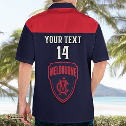 Personalised Melbourne Football Hawaiian Shirt Go Demons Sporty Style
