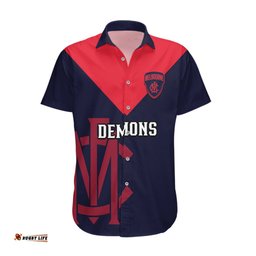 Personalised Melbourne Football Hawaiian Shirt Go Demons Sporty Style