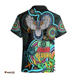 Magpies Football Aboriginal Art Hawaiian Shirt NAIDOC Indigenous Tribal