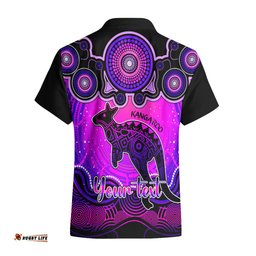 Personalised Australia Aries Kangaroo Zodiac Hawaiian Shirt Auz Astrology Aboriginal Magenta
