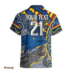 Custom Text And Number The Crows Football Hawaiian Shirt Adelaide Be Unique Aboriginal Dots