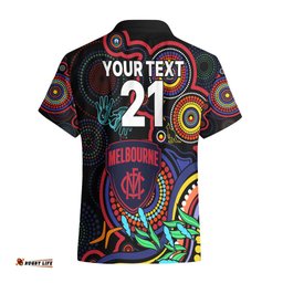 Custom Demons Football Aboriginal Art Hawaiian Shirt NAIDOC Indigenous Tribal