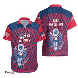 United States Rugby Hawaiian Shirt USA Go Eagles Pacific