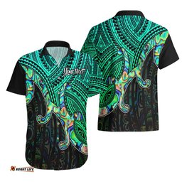 Custom Aotearoa Papua Shell Hawaiian Shirt Maori Tribal Pattern