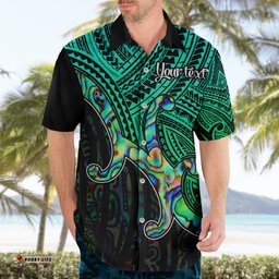 Custom Aotearoa Papua Shell Hawaiian Shirt Maori Tribal Pattern