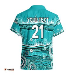 Custom Text And Number Australia Heat Cricket Hawaiian Shirt Indigenous