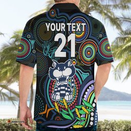 Custom Cats Football Aboriginal Art Hawaiian Shirt NAIDOC Indigenous Tribal