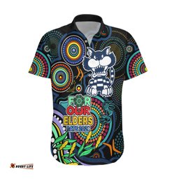 Custom Cats Football Aboriginal Art Hawaiian Shirt NAIDOC Indigenous Tribal