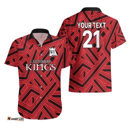 Custom Text And Number New Zealand Canterbury Cricket Hawaiian Shirt The Kings Sporty Style
