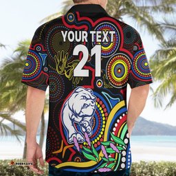 Custom Bulldogs Football Aboriginal Art Hawaiian Shirt NAIDOC Indigenous Tribal