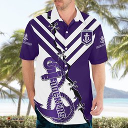 Fremantle Dockers Football Hawaiian Shirt Go Freo Sporty Version 02