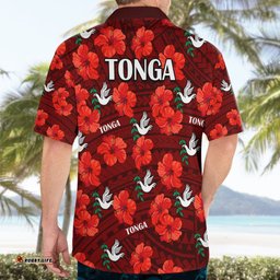 Tonga Rugby Hawaiian Shirt Polynesian Style With Hibiscus
