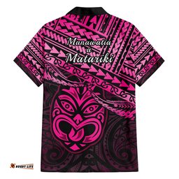 Matariki New Zealand Hawaiian Shirt Maori New Year Tiki Pink Version