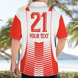 Custom Text And Number Dolphins Rugby Hawaiian Shirt Sporty Simple Style