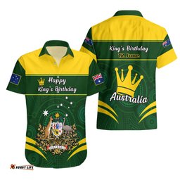 12 June Australia King Birthday Hawaiian Shirt Aboriginal National Color
