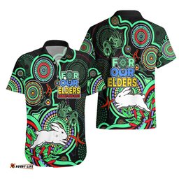 NAIDOC Rabbitohs Rugby Hawaiian Shirt The Bunnies Indigenous Tribal