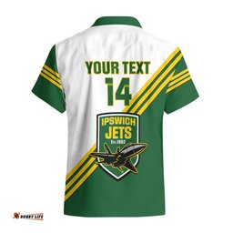 Personalised Australia Rugby Hawaiian Shirt Ipswich Jets Est 1982 Sporty Style