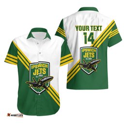 Personalised Australia Rugby Hawaiian Shirt Ipswich Jets Est 1982 Sporty Style