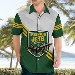 Personalised Australia Rugby Hawaiian Shirt Ipswich Jets Est 1982 Sporty Style