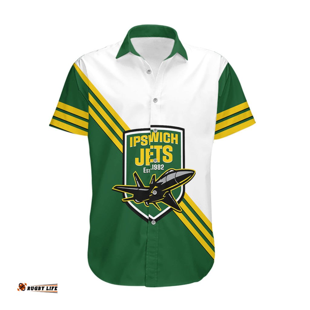 Personalised Australia Rugby Hawaiian Shirt Ipswich Jets Est 1982 Sporty Style