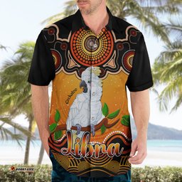 Personalised Australia Libra Cockatoo Zodiac Hawaiian Shirt Auz Astrology Aboriginal Red