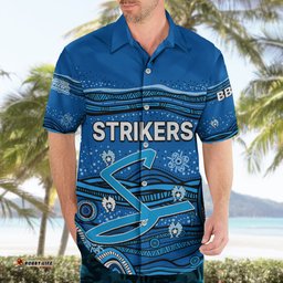Custom Text And Number Australia Strikers Cricket Hawaiian Shirt Indigenous